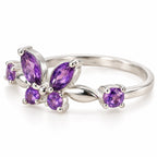 Amethyst butterfly ring side angle